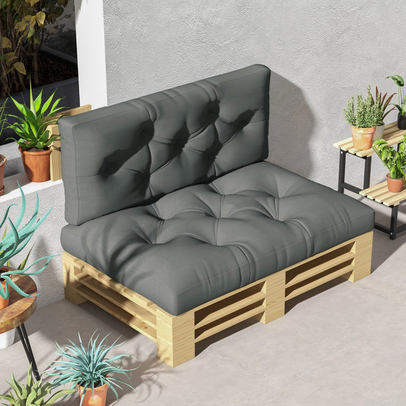 Garden Seat/Back Cushion, Grey