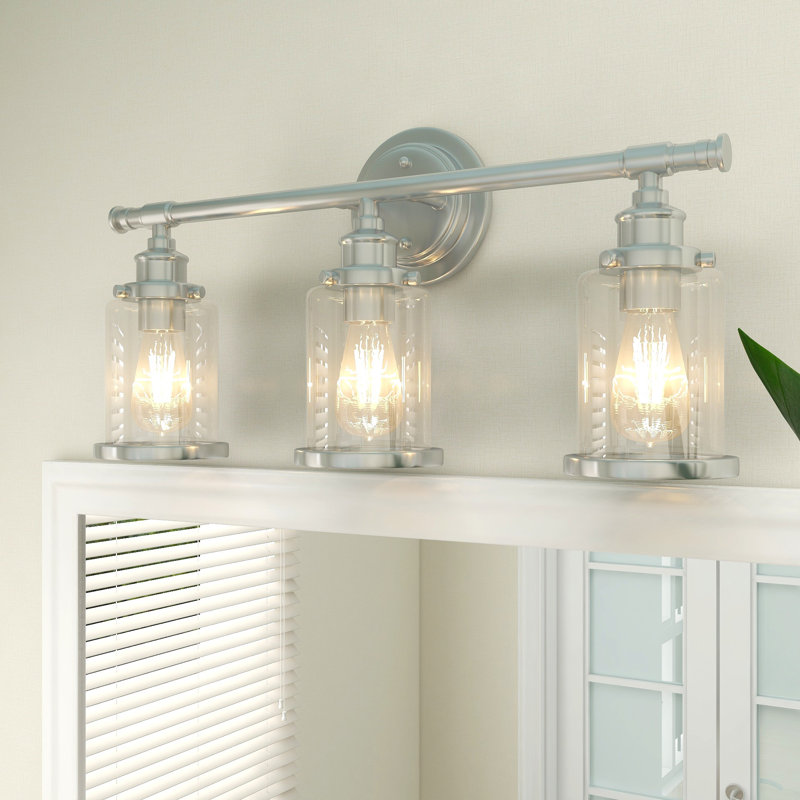 Asdvadzadur 3 - Brushed Nickel Vanity Light With 4 Pieces Hardware Set