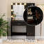 Bureau de maquillage avec lumière et miroir-233200204