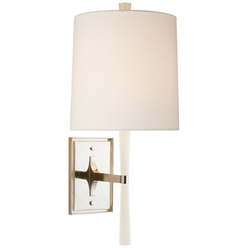 Barbara Barry Refined Rib Sconce, China White