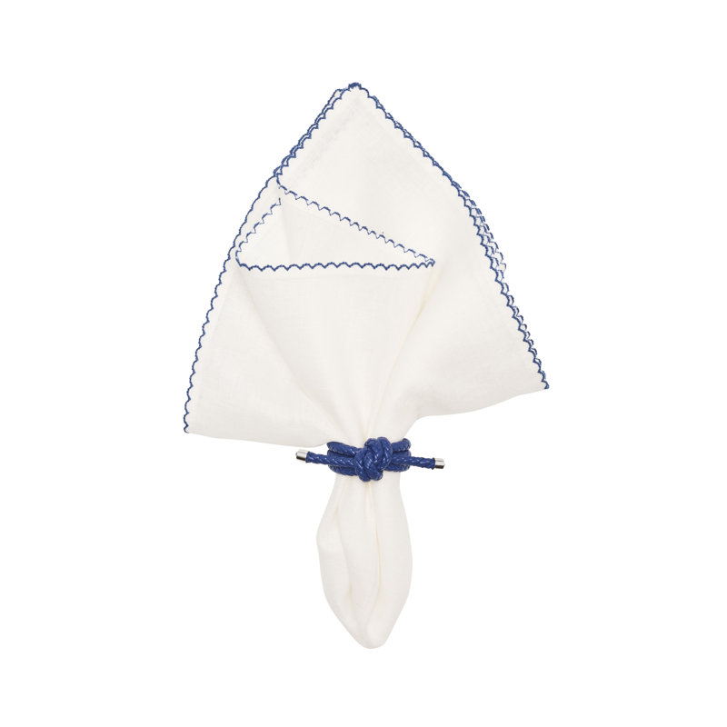 Casbah Napkin, White/Blue