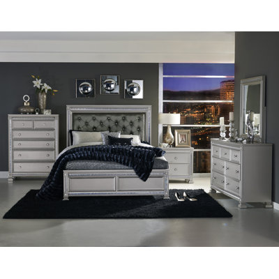 Oscar Upholstered Standard Storage Bed
