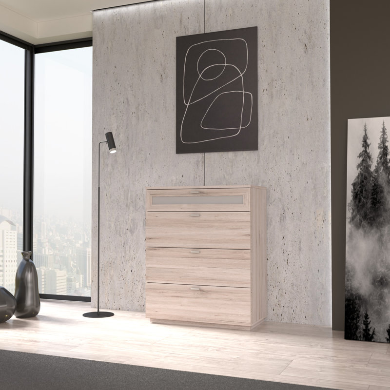 Rafila 4 - Drawer Rectangle Accent Chest, Grey