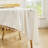 Linen-Like Tablecloth with Sunflower Embroidery & Cutout Design-132023367