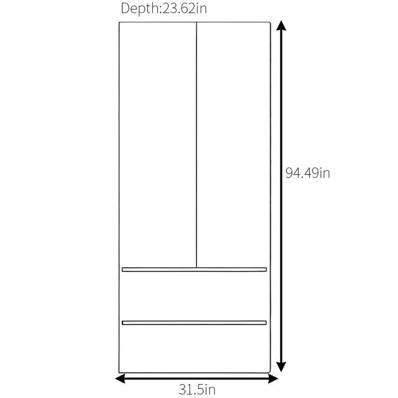 Garde-robe blanche simple et moderne
