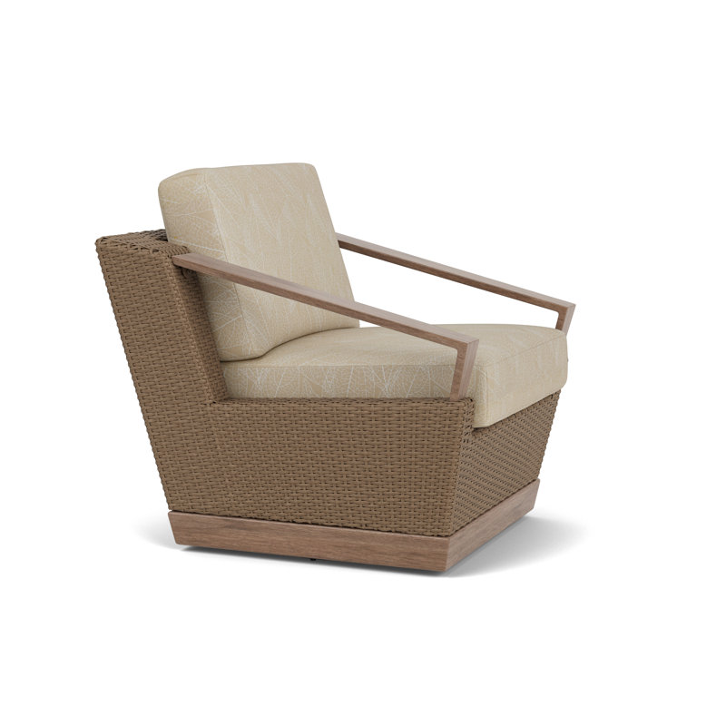 Outdoor Swivel Armchair, Laurel Ecru