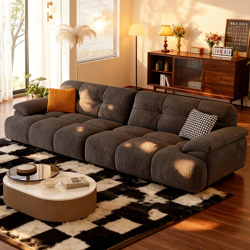 Canapé modulaire en chenille gris foncé, Gris foncé