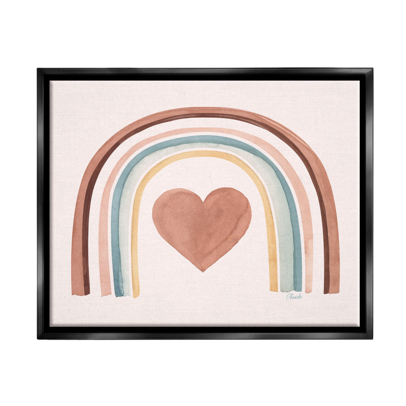 «Earth Earth Toned Rainbow Arch Heart» par Cherish Flieder - impression, H 25 po x l 31 po x P 1,7 po
