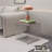 Simple Square Retro Side Table Bedside Table Coffee Table, Fashion Metal Silver Coffee Table Magazine
