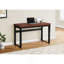 Bureau d'ordinateur, bureau personnel, debout, réglable, L 48 po, travail, ordinateur portable, stratifié brun, métal noir, contemporain, moderne-818717828