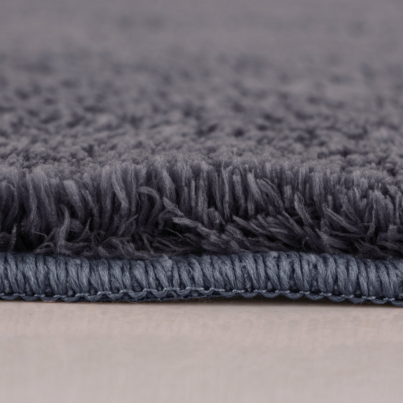 Dailen Non-Slip Bath Rug, Gray