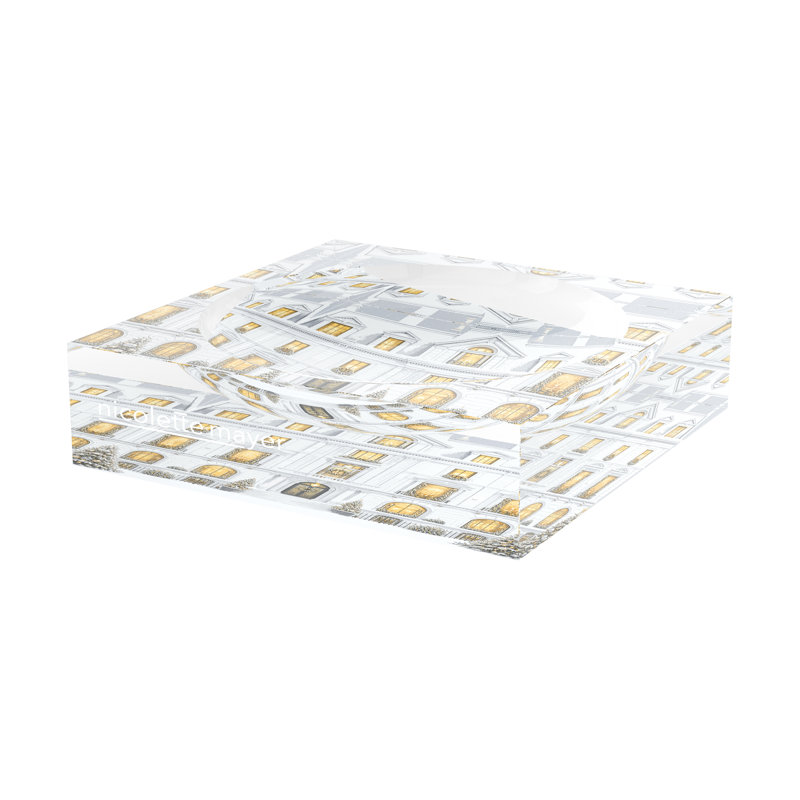 Acrylic Decorative Tray, 8"W x 8"D