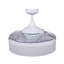 Ventilateur de plafond à pales rétractables de 122 cm (48 po) avec lumière et télécommande, ventilateur de plafond moderne Fandelier, technologie de conception brevetée, pales plus robustes et plus épaisses, blanc-690435870