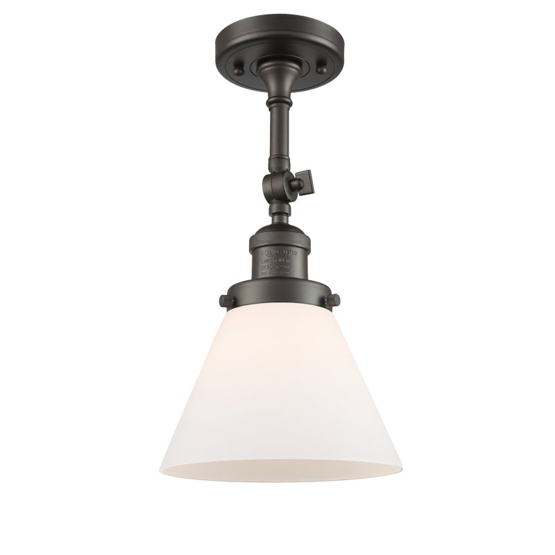 Parkstone Armed Sconce, Oil Rubbed Bronze, Matte White Cased, 10" H x 8" W x 9" D 