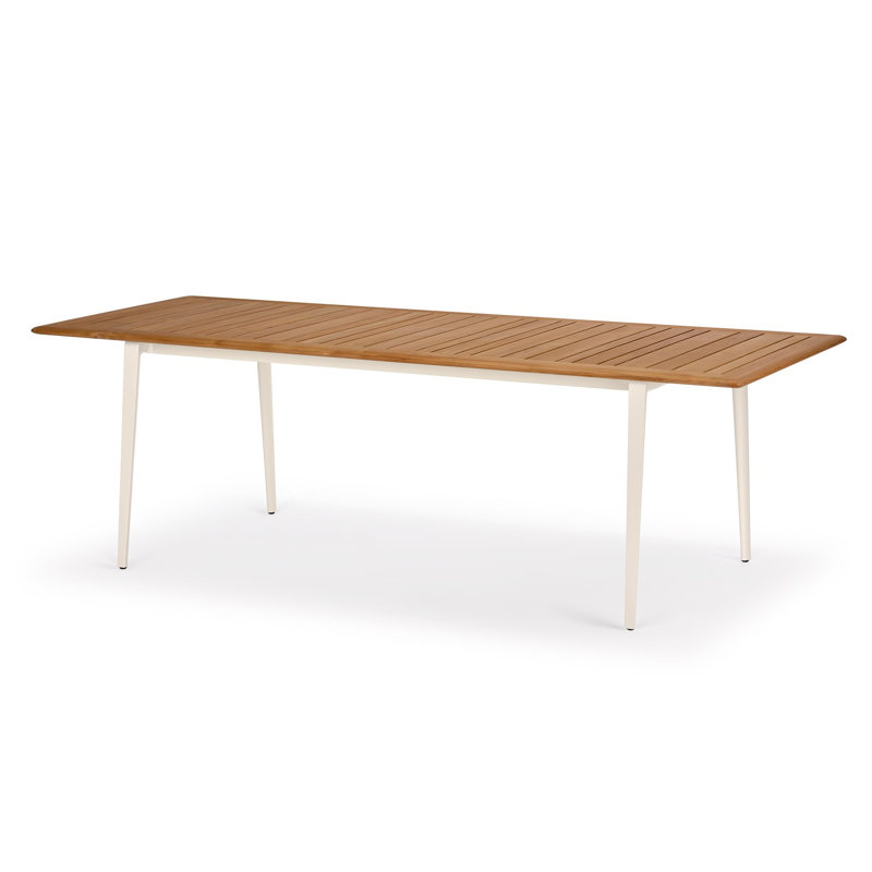 WA Outdoor Teak Dining Table, 39.25" W x 98.5" L x 29.5" H, Lipari