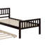 Structure de lit plateforme en bois robuste avec lit gigogne extensible-1258968505