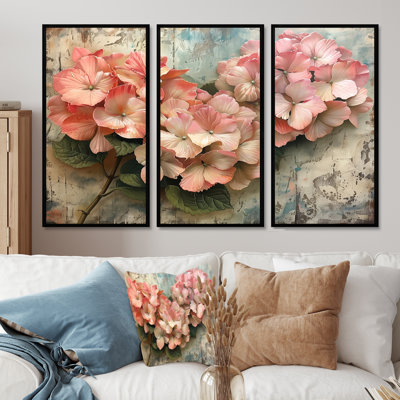 Hydrangea Country Charm I - Hydrangea, ensemble d'art mural