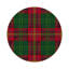 Sous-verres ronds en cuir tartan-120231758