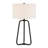 Gio 25.5" Tall Table Lamp with Fabric Shade in Blackened Bronze/White-1536626913