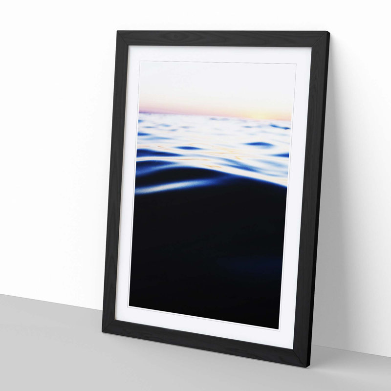 Ocean Be Cool in Abstract - Framed Print, 48cm H x 36cm W x 2cm D, Black Framed