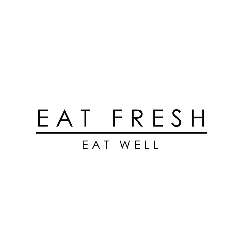 «Eat Fresh Eat Well», art textuel sur toile tendue, H 8 po x l 12 po