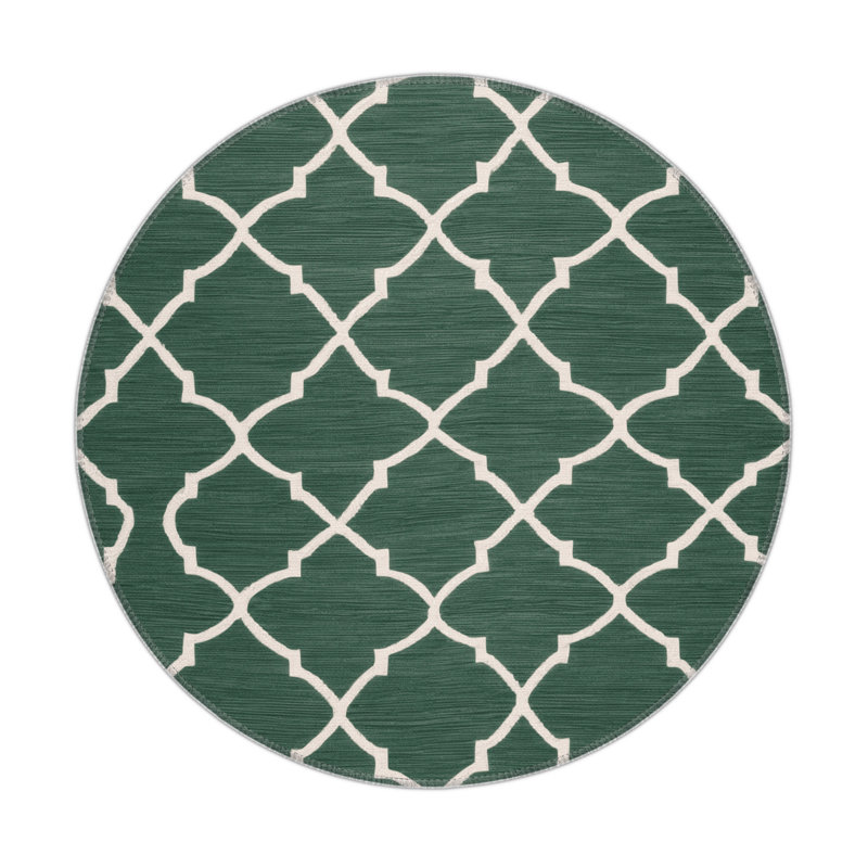 Tapis vert intérieur et extérieur Trellis, Rond 5 pi