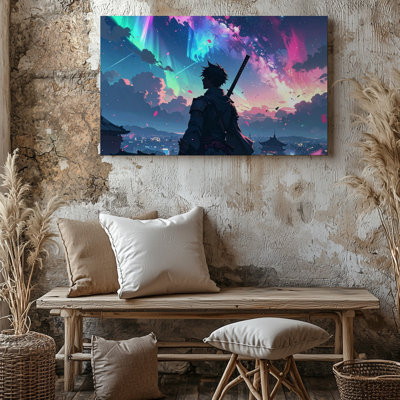 Art mural sur toile Cyber Fantasy Warrior Canvaskatana