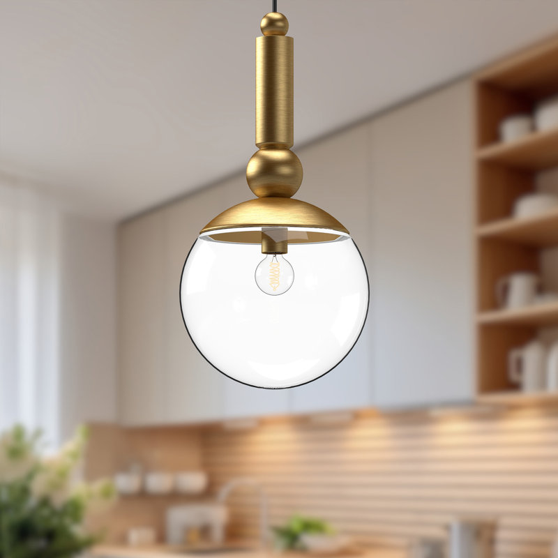 Delilah 1 - Light Single Pendant, Brushed Gold