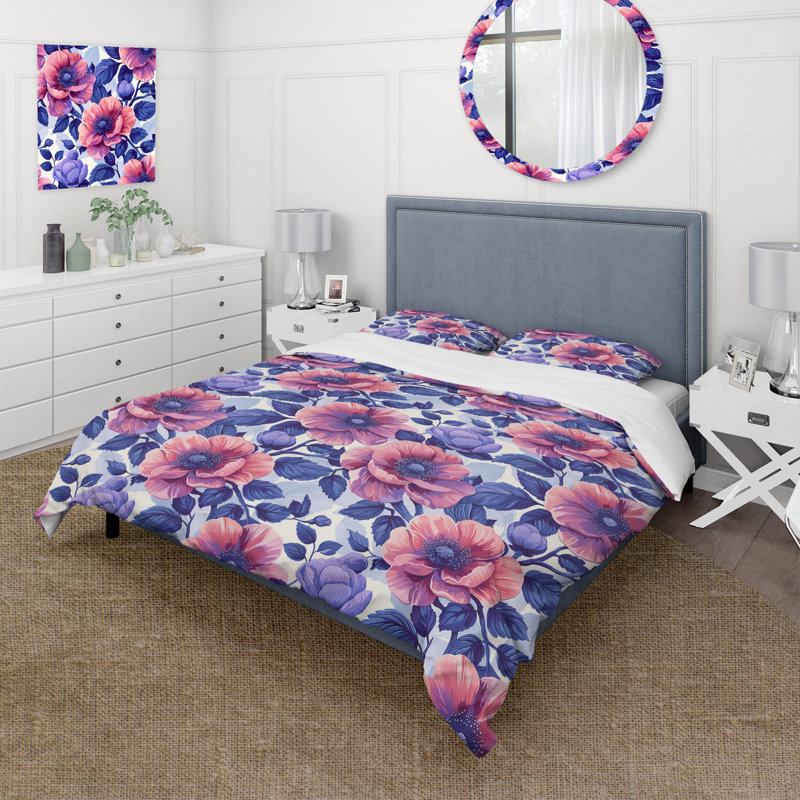 Ensemble de housse de couette Traditional, Housse de couette pour grand lit et 2 taies décor