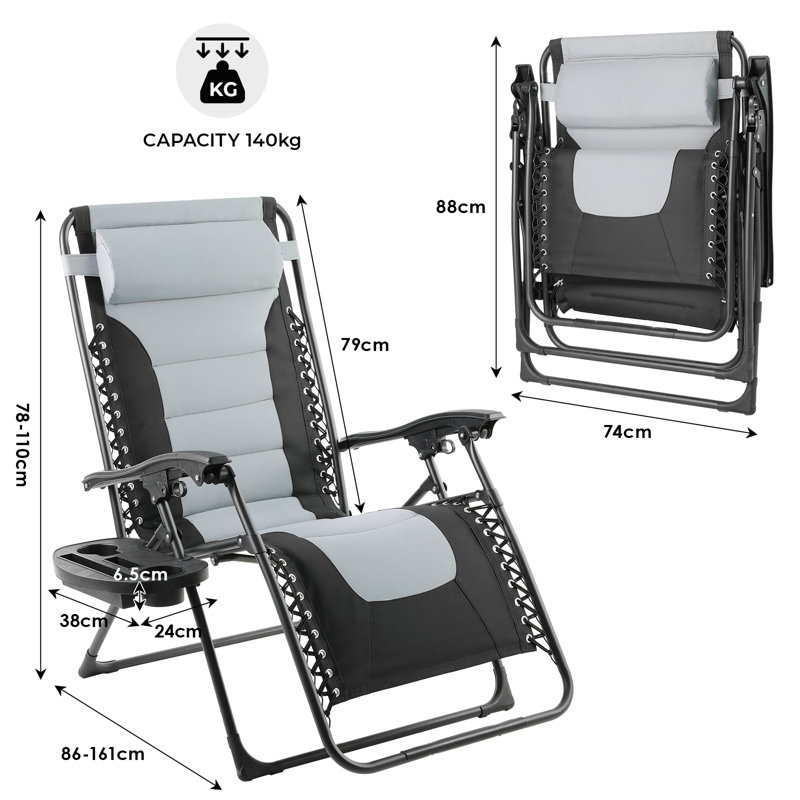 Annajean 110cm Long Reclining Zero Gravity