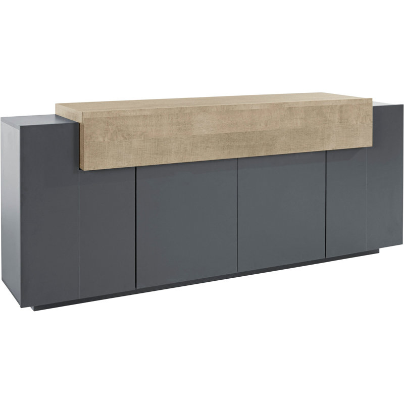 Aadaya 200cm Sideboard, Anthracite/Oak