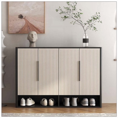 Grande armoire à chaussures moderne avec tablettes réglables