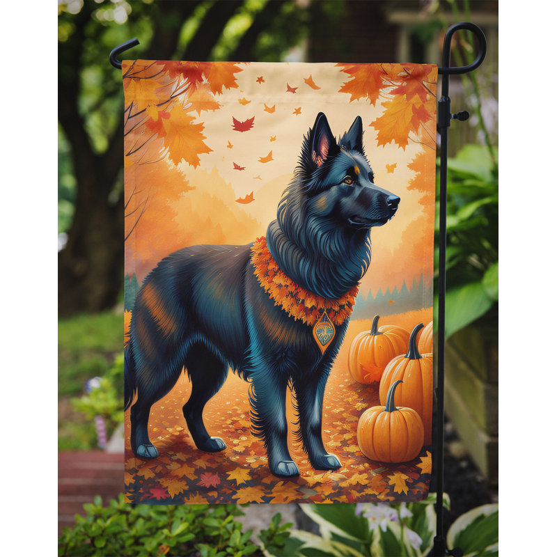 Belgian Sheepdog Fall Garden Flag