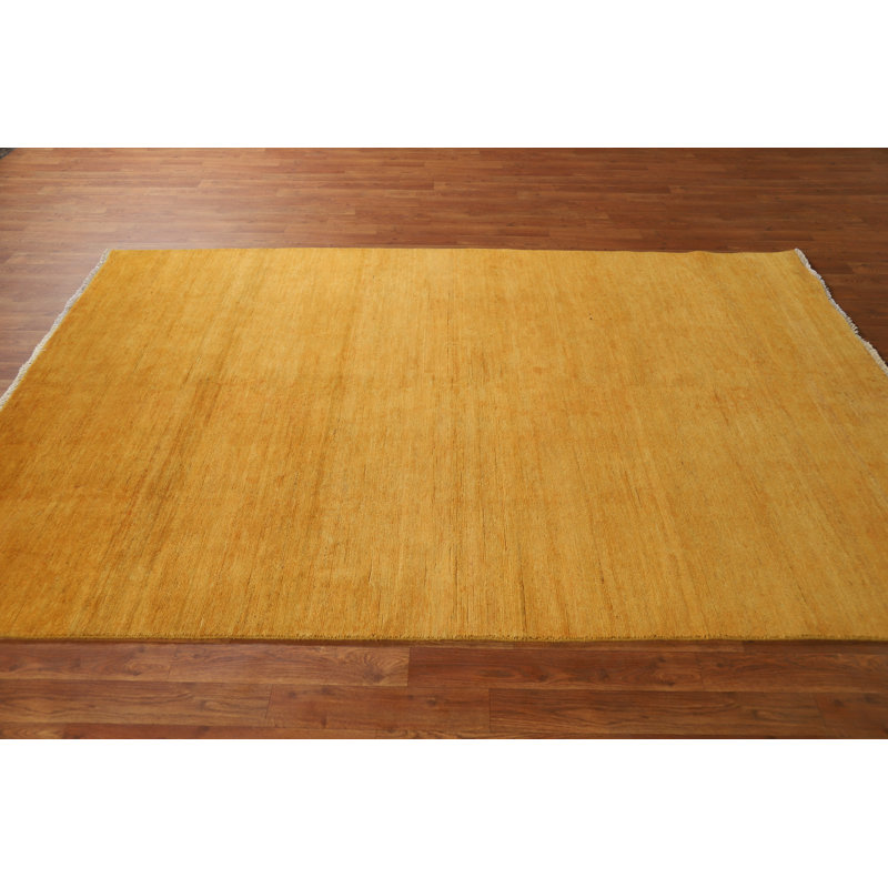 Tapis jaune moderne Gabbeh 5 x 8