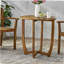 Outdoor Round Acacia Wood Accent Table,27.5" Teak