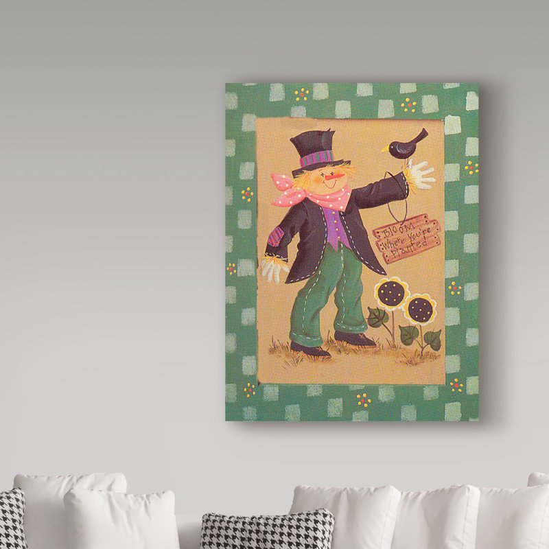Art sur toile, "fleur where your your planty", H 47 po x l 35 po x P 2 po