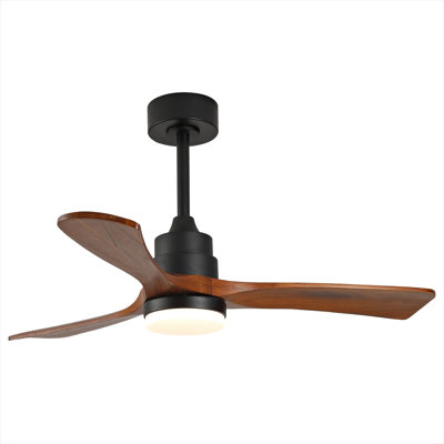 Hot Sales 42 Inch Ceiling Fans With Lights And Remote, Outdoor Ceiling Fan For Patios With Light 3 Blades Modern Ceiling Fan Noiseless Reversible DC Motor, Wood Fan For Farmhouse