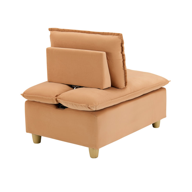 Upholstered Single Chair, Brown