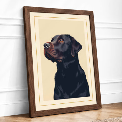 Noble Labrador Portrait Modern - Framed Print