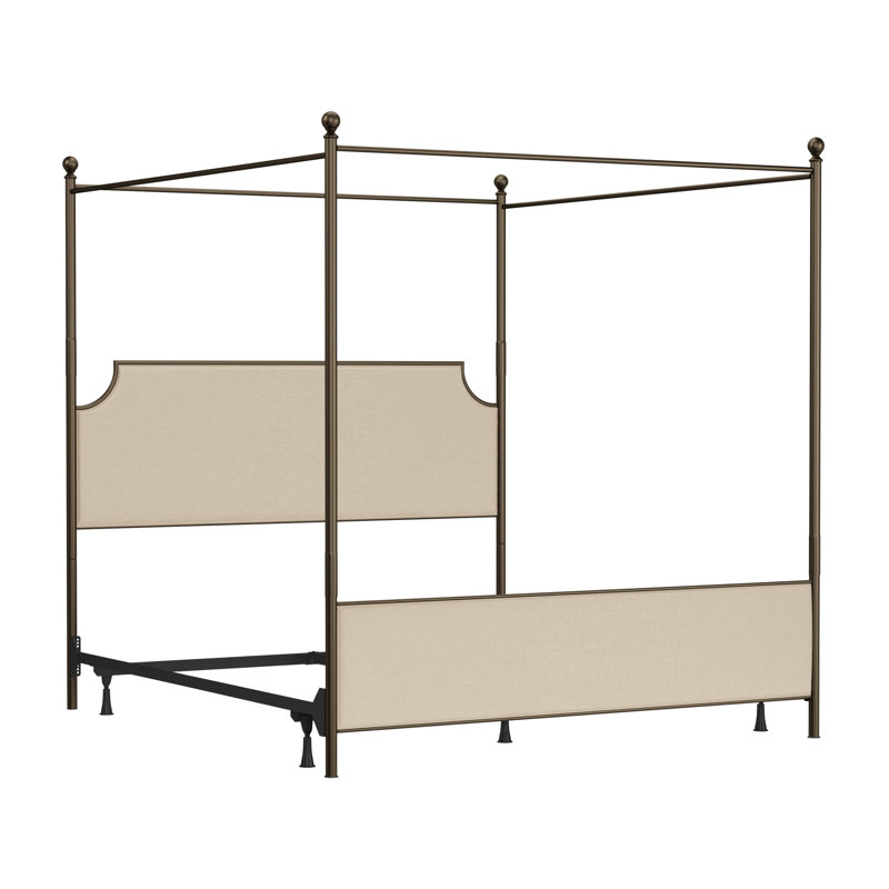 Aasif Upholstered Metal Canopy Bed