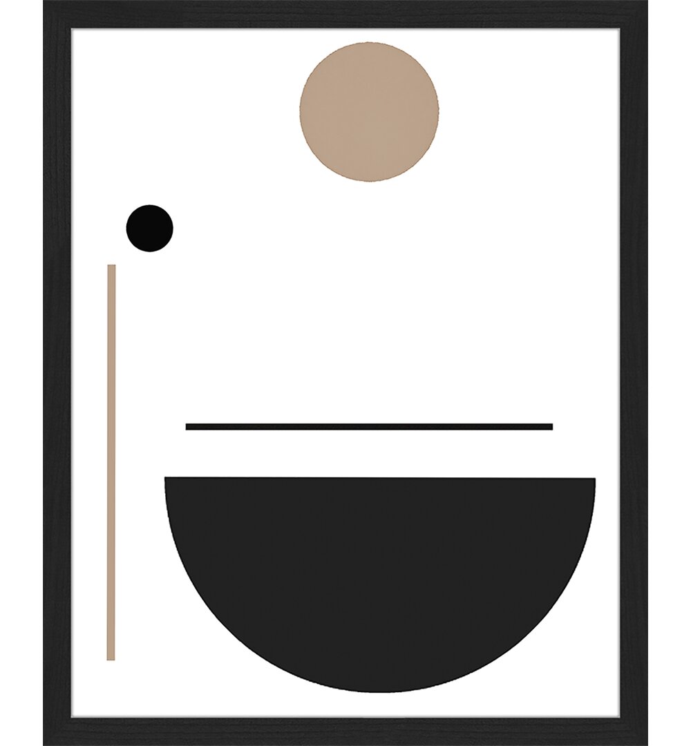 Gerahmtes Poster Abstract Minimalism von Niky Zafarani