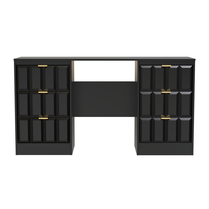 Besian Dressing Table, Deep Black/Black