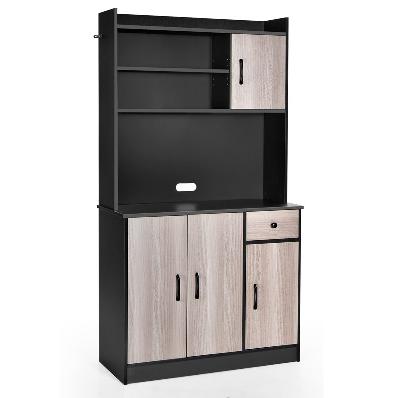 Tucci 180 cm H Kitchen Pantry, Black