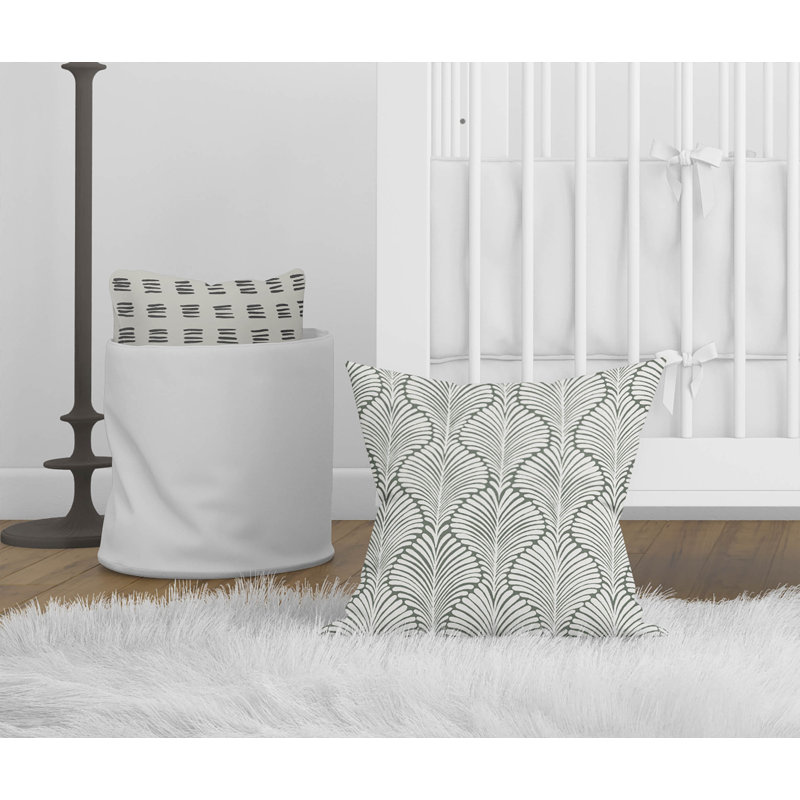 Elegant Palms Throw Pillow, 18"H x 18"W, Chimichurri/Green Floral