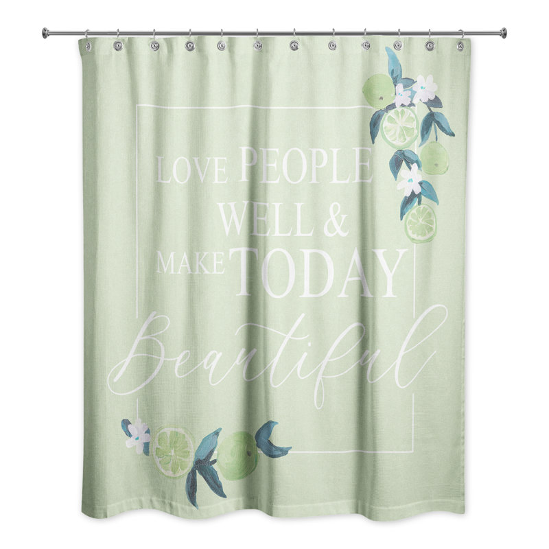 Rideau de douche simple Perine, Vert