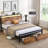 Full/Queen Size Bed Frame With Storage Drawers, USB Charging Station, LED Headboard, And Metal Support Legs, In Brown Finish-244640845