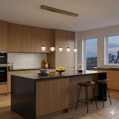 Heatherly 5 - Light Kitchen Island Pendant
