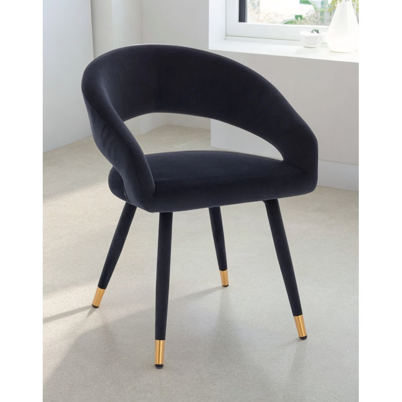 Chaise Venessa, Noir foncé