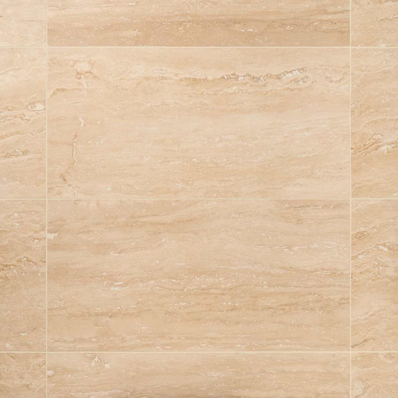 Travertine 18x36 Vein Cut Filled Honed Tile, Classic Honed