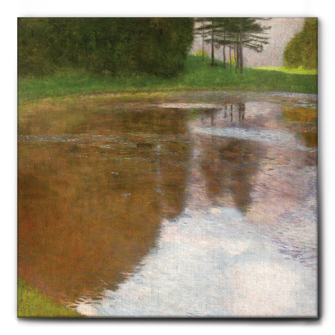 Leinwandbild A Morning at the Pond von Gustav Klimt